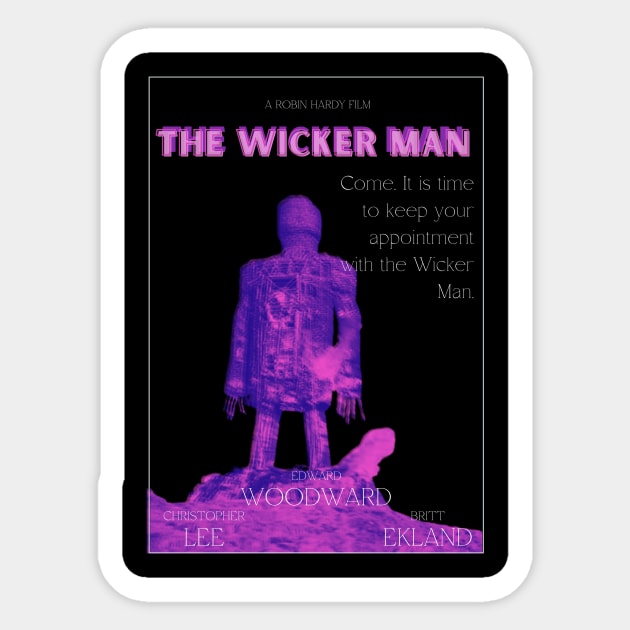 The Wicker Man Sticker by Aqua Moon Creations